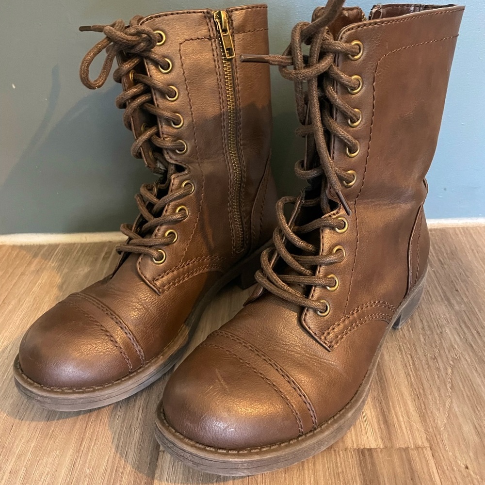 Brash Lace Up Combat Boots